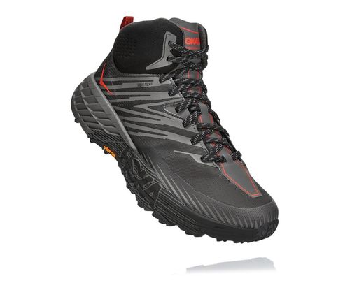 Hoka One One Herre Speedgoat Mid Gore-tex 2 Fjellsko Svart Iris/Blå Norge-27OXW